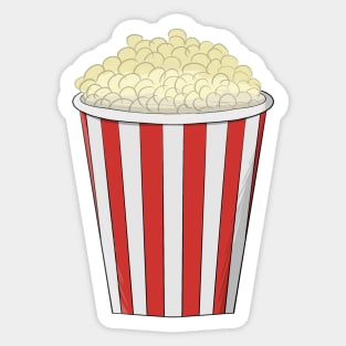 Bucket full of popcorn Sticker